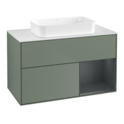 V&B Waschtischunterschrank Wandbeleuchtung Finion 100x60,3 cm, Rg r md b m Lac, Oli. m Lac