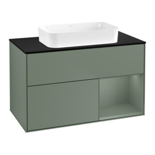 V&B Waschtischunterschrank Wandbeleuchtung Finion 100x60,3 cm, Rg r Oli. m Lac, Oli. m Lac