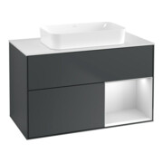V&B Waschtischunterschrank Wandbeleuchtung Finion 100x60,3 cm, Rg r w m Lac, md bl. m Lac