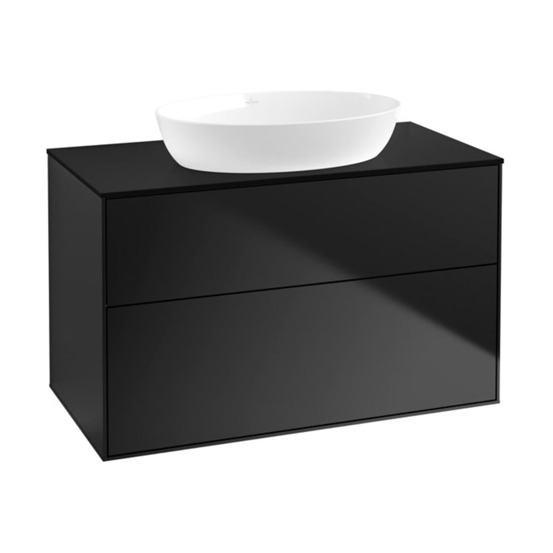 V&B Waschtischunterschrank Wandbeleuchtung Finion 100x60,3cm, Abd.-Pl. bla m, bla m Lac