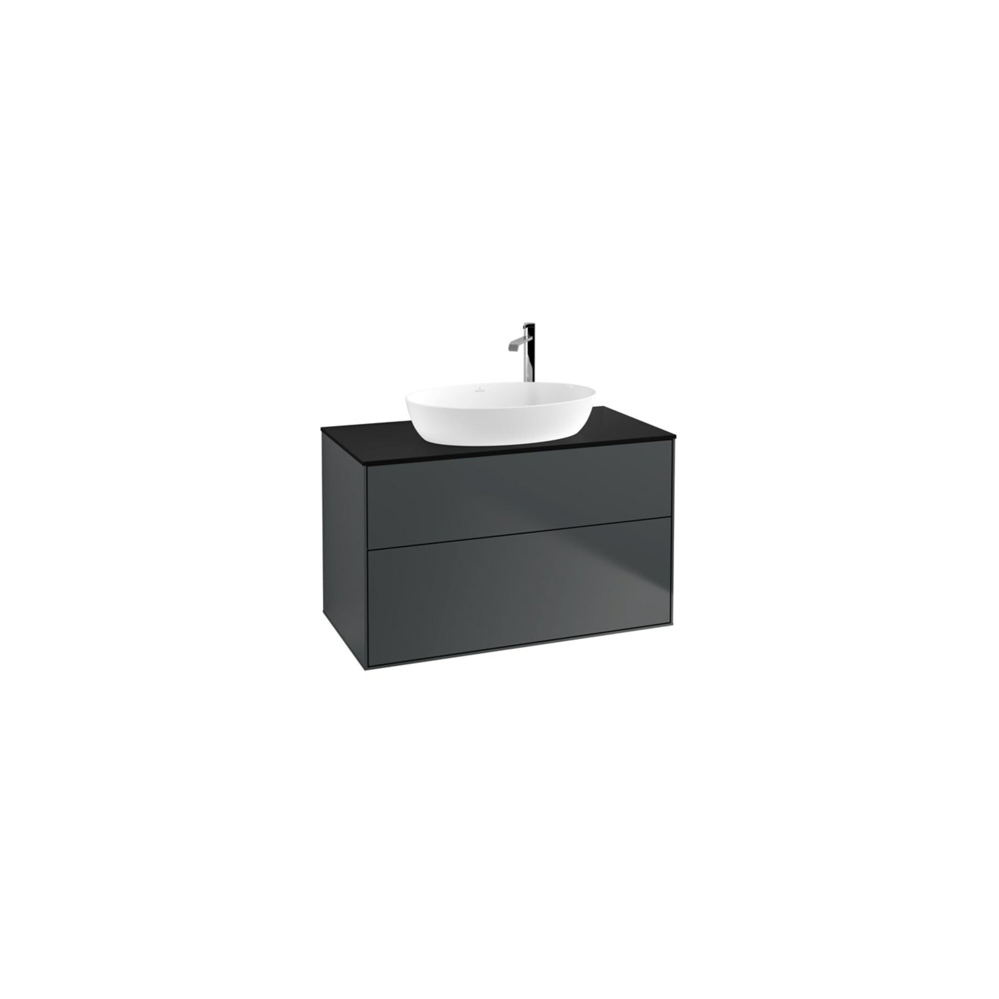 V&B Waschtischunterschrank Wandbeleuchtung Finion 100x60,3cm, Abd.-Pl. bla m, md bl. m Lac ; Villeroy & Boch