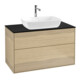 V&B Waschtischunterschrank Wandbeleuchtung Finion 100x60,3cm, Abd.-Pl. bla m, Oak Veneer-1