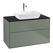 V&B Waschtischunterschrank Wandbeleuchtung Finion 100x60,3cm, Abd.-Pl. bla m, Oli. m Lac