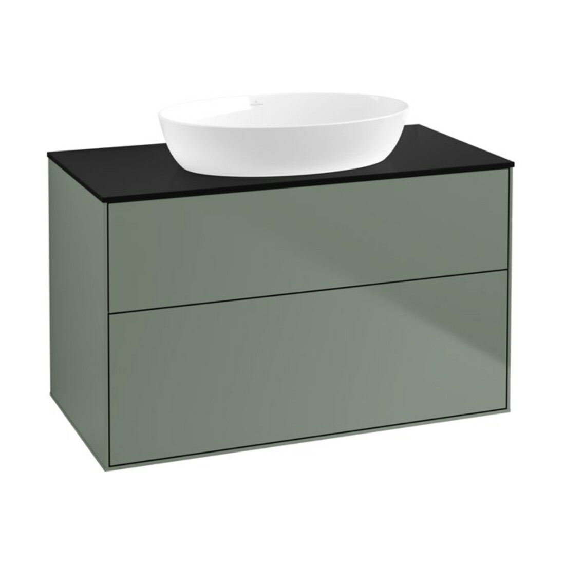 V&B Waschtischunterschrank Wandbeleuchtung Finion 100x60,3cm, Abd.-Pl. bla m, Oli. m Lac