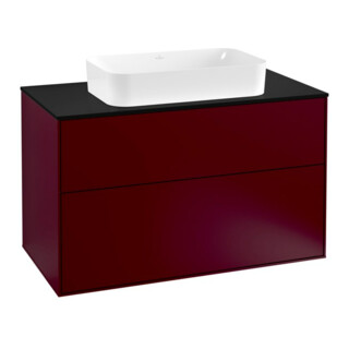 V&B Waschtischunterschrank Wandbeleuchtung Finion 100x60,3cm, Abd.-Pl. bla m, Peony Matt