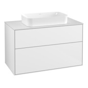 V&B Waschtischunterschrank Wandbeleuchtung Finion 100x60,3cm, Abd.-Pl. wh. m, glo wh. Lac