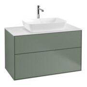 V&B Waschtischunterschrank Wandbeleuchtung Finion 100x60,3cm, Abd.-Pl. wh. m, Oli. m Lac