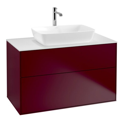V&B Waschtischunterschrank Wandbeleuchtung Finion 100x60,3cm, Abd.-Pl. wh. m, Peony Matt