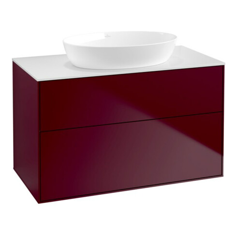 V&B Waschtischunterschrank Wandbeleuchtung Finion 100x60,3cm, Abd.-Pl. wh. m, Peony Matt