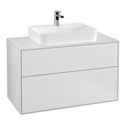 V&B Waschtischunterschrank Wandbeleuchtung Finion 100x60,3cm, Abd.-Pl. wh. m, wh. m Lac