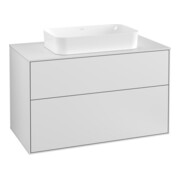 V&B Waschtischunterschrank Wandbeleuchtung Finion 100x60,3cm, Abd.-Pl. wh. m, wh. m Lac
