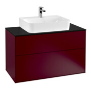 V&B Waschtischunterschrank Wandbeleuchtung Finion 100x60,3x50,1cm, Abd.-Pl. bla m, Peo m