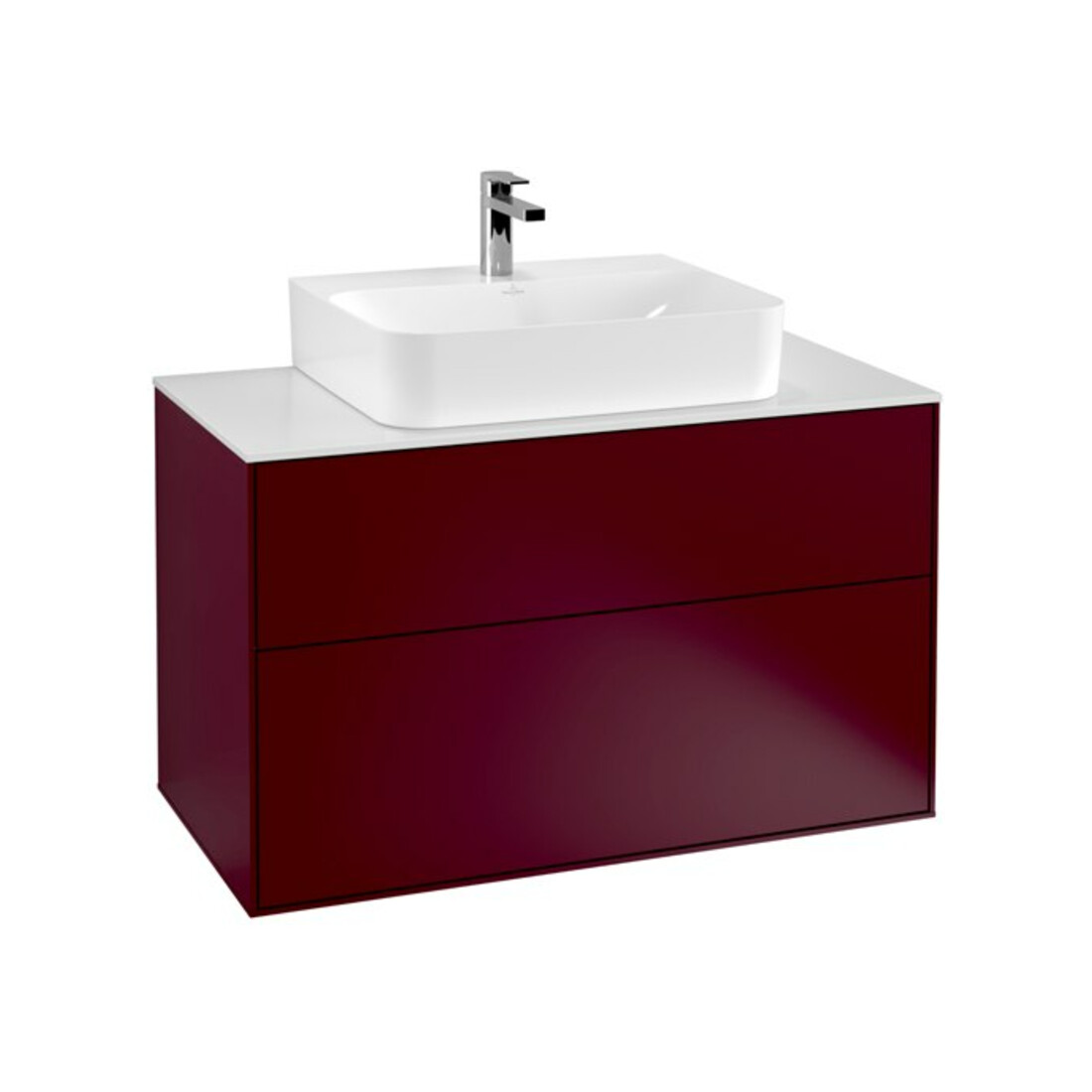 V&B Waschtischunterschrank Wandbeleuchtung Finion 100x60,3x50,1cm, Abd.-Pl. wh. m, Peo m
