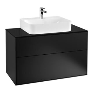 V&B Waschtischunterschrank Wandbeleuchtung Finion 100x60,3x50,1cm, Pl bla m, bla m Lac