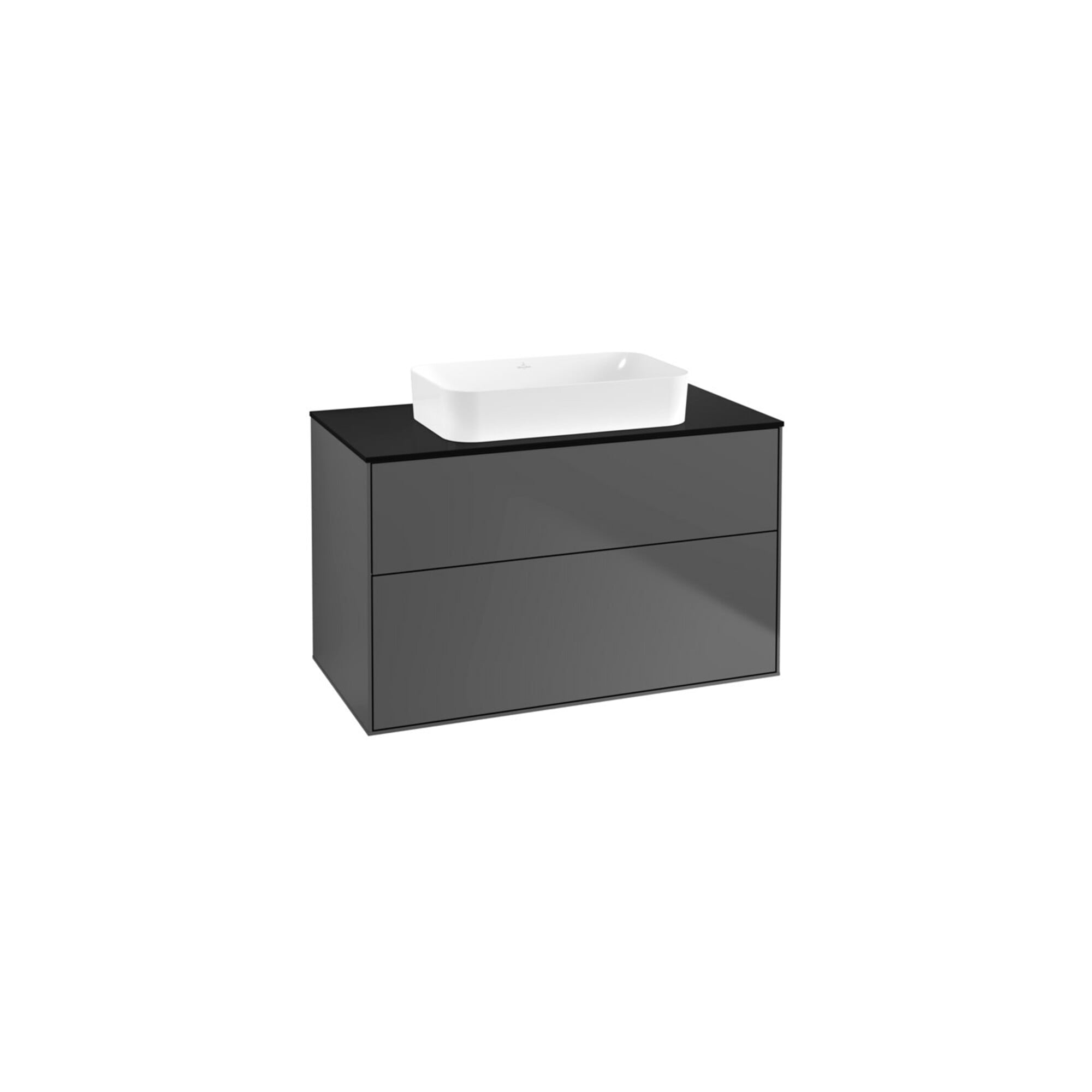 V&B Waschtischunterschrank Wandbeleuchtung Finion 100x60,3x50,1mm, Gl. bla m, Anthrac. m ; Villeroy & Boch