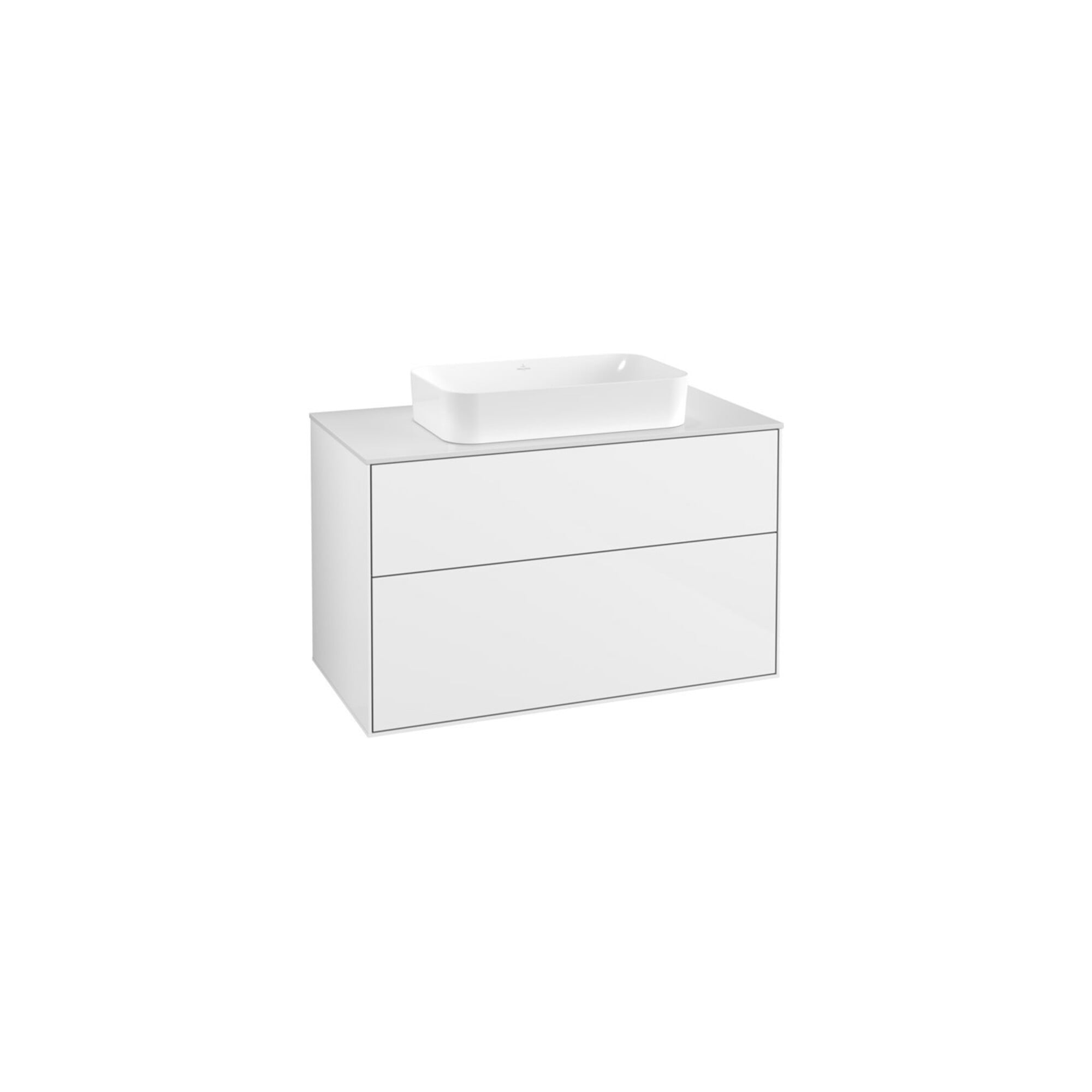 V&B Waschtischunterschrank Wandbeleuchtung Finion 100x60,3x50,1mm, Gl. wh. m, glo wh. Lac ; Villeroy & Boch