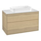 V&B Waschtischunterschrank Wandbeleuchtung Finion 100x60,3x50,1mm, Gl. wh. m, Oak Veneer-1