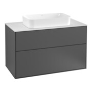 V&B Waschtischunterschrank Wandbeleuchtung Finion 100x60,3x50,1mm, Gl. wh. m, si Gr m Lac