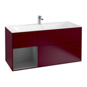 V&B Waschtischunterschrank Wandbeleuchtung Finion 119,6x59,1cm, Reg li Anthrac. m, Peo m