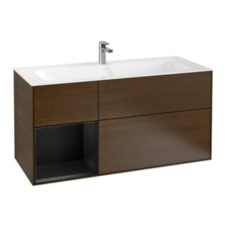 V&B Waschtischunterschrank Wandbeleuchtung Finion 119,6x59,1cm, Reg li bla m Lac, wal ven