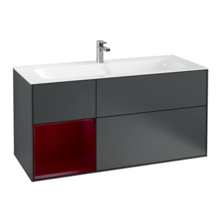 V&B Waschtischunterschrank Wandbeleuchtung Finion 119,6x59,1cm, Reg li Peo, md bl. m Lac