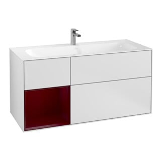 V&B Waschtischunterschrank Wandbeleuchtung Finion 119,6x59,1cm, Reg li Peo, wh. m lacquer