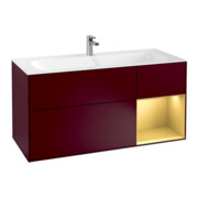 V&B Waschtischunterschrank Wandbeleuchtung Finion 119,6x59,1cm, Reg re gol m, Peony Matt