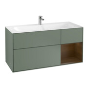 V&B Waschtischunterschrank Wandbeleuchtung Finion 119,6x59,1cm, Reg re wal ven, Oli. m Lac