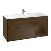 V&B Waschtischunterschrank Wandbeleuchtung Finion 119,6x59,1cm, Reg re wal ven, wal veneer