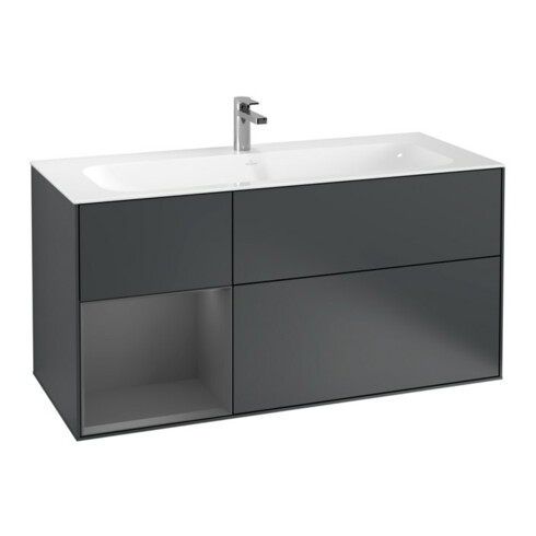 V&B Waschtischunterschrank Wandbeleuchtung Finion 119,6x59,1cm, Rg l A m, md bl. m Lac