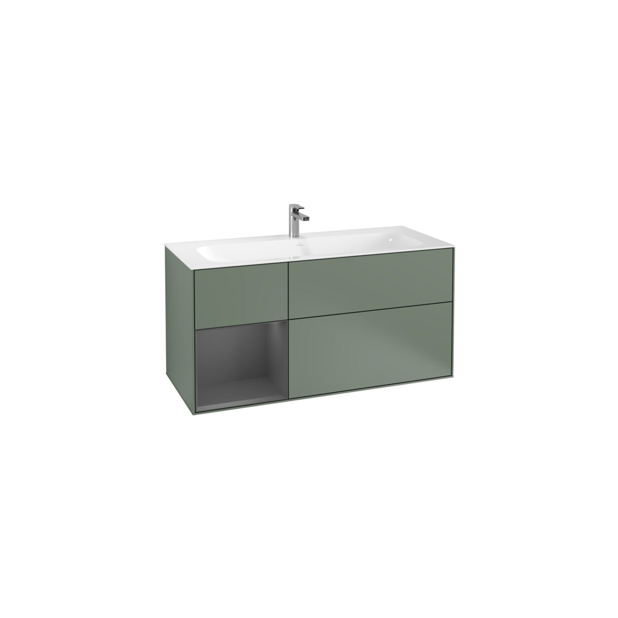 V&B Waschtischunterschrank Wandbeleuchtung Finion 119,6x59,1cm, Rg l A m, Oli. m Lac ; Villeroy & Boch