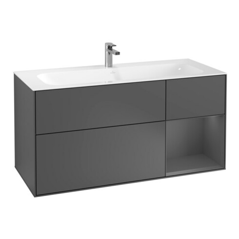V&B Waschtischunterschrank Wandbeleuchtung Finion 119,6x59,1cm, Rg r A m, Anthrac. m