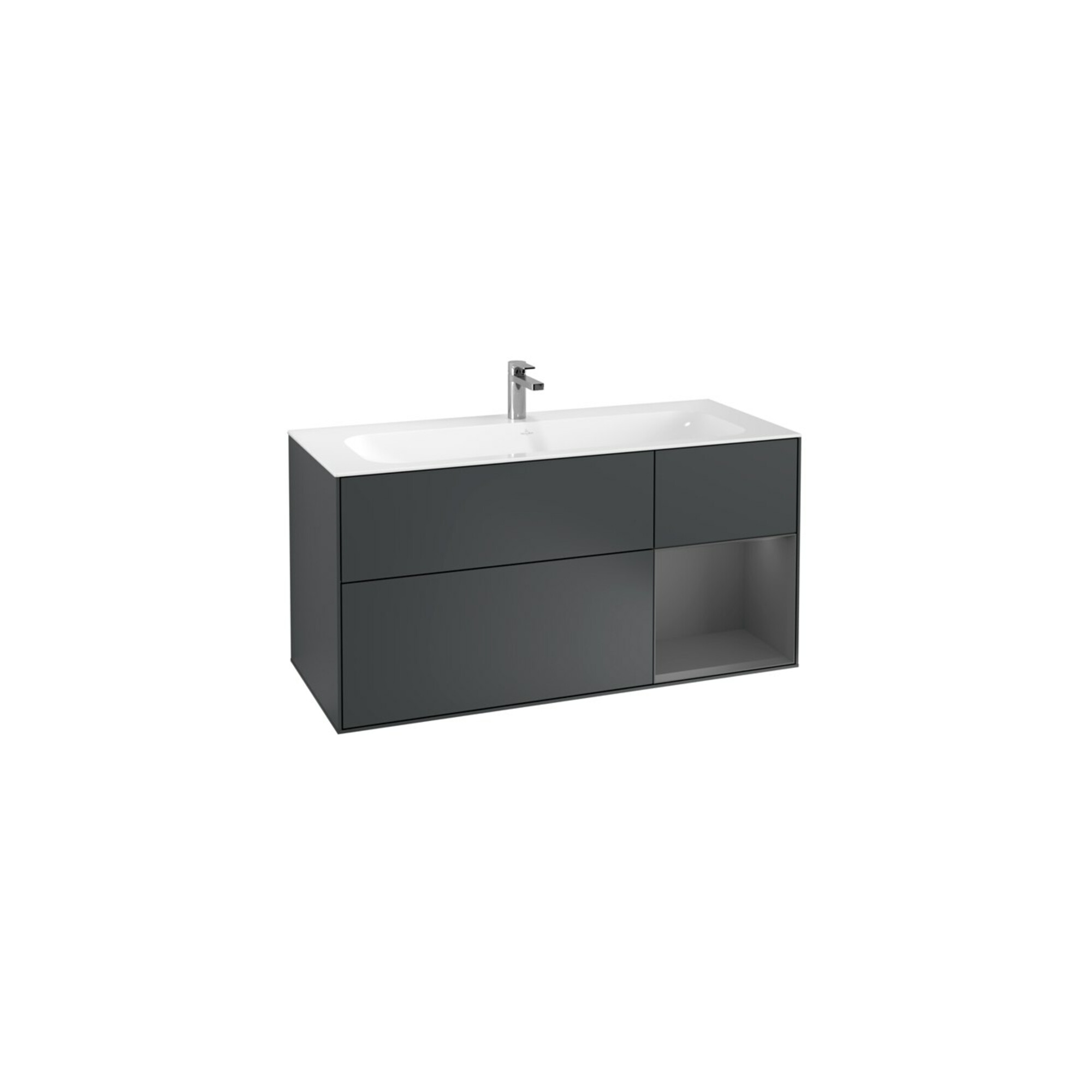 V&B Waschtischunterschrank Wandbeleuchtung Finion 119,6x59,1cm, Rg r A m, md bl. m Lac ; Villeroy & Boch