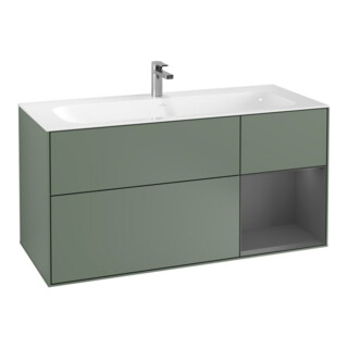 V&B Waschtischunterschrank Wandbeleuchtung Finion 119,6x59,1cm, Rg r A m, Oli. m Lac