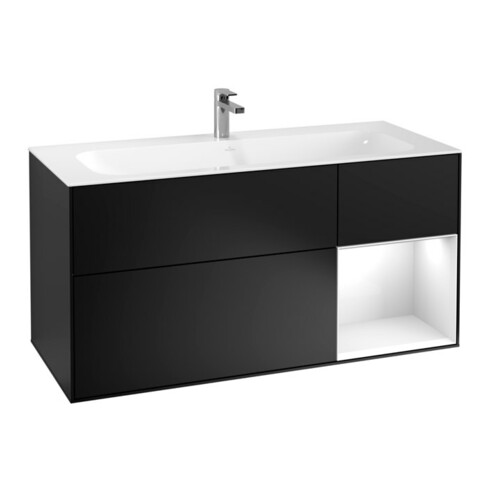 V&B Waschtischunterschrank Wandbeleuchtung Finion 119,6x59,1cm, Rg r g wh. Lac, bla m Lac