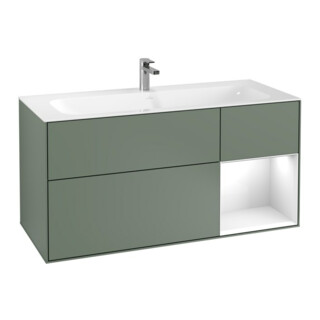 V&B Waschtischunterschrank Wandbeleuchtung Finion 119,6x59,1cm, Rg r g wh. Lac, Oli. m Lac