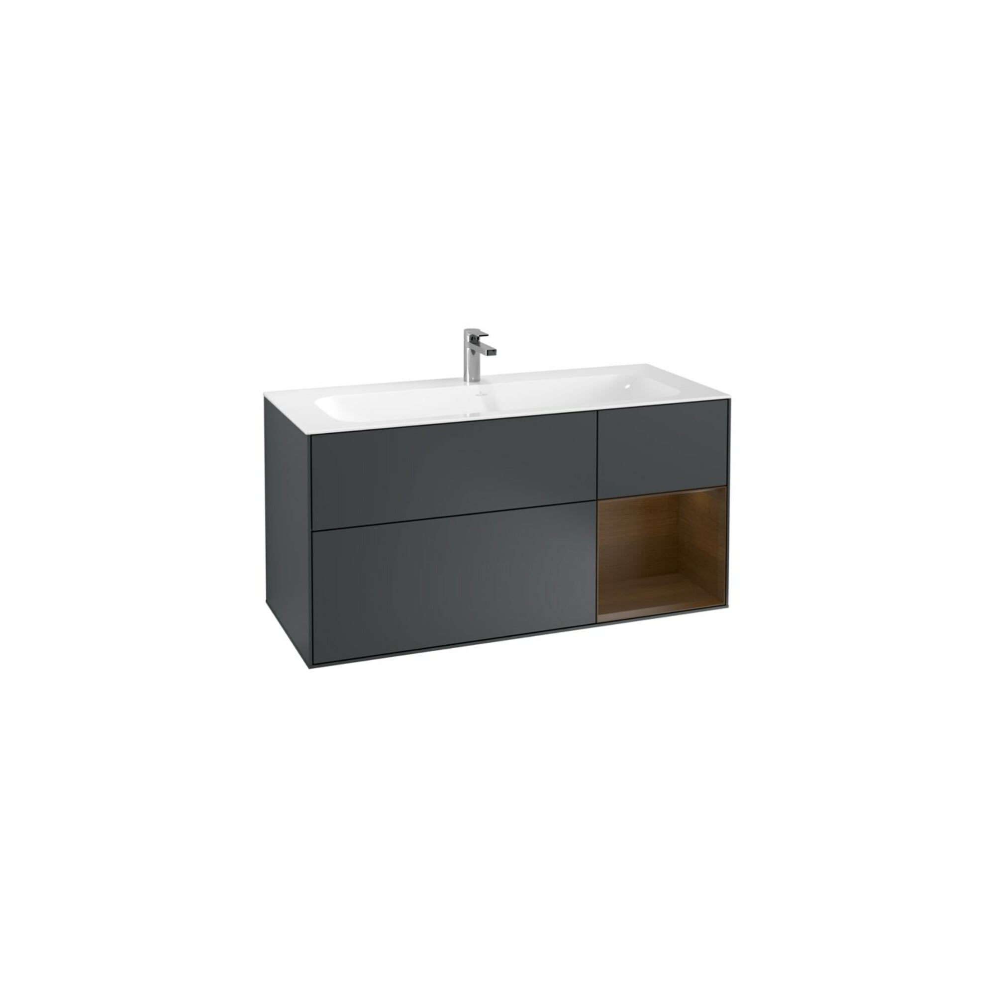 V&B Waschtischunterschrank Wandbeleuchtung Finion 119,6x59,1cm, Rg r wal ven, md bl. m Lac ; Villeroy & Boch