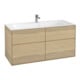 V&B Waschtischunterschrank Wandbeleuchtung Finion 119,6x59,1x49,8cm, Oak Veneer-1