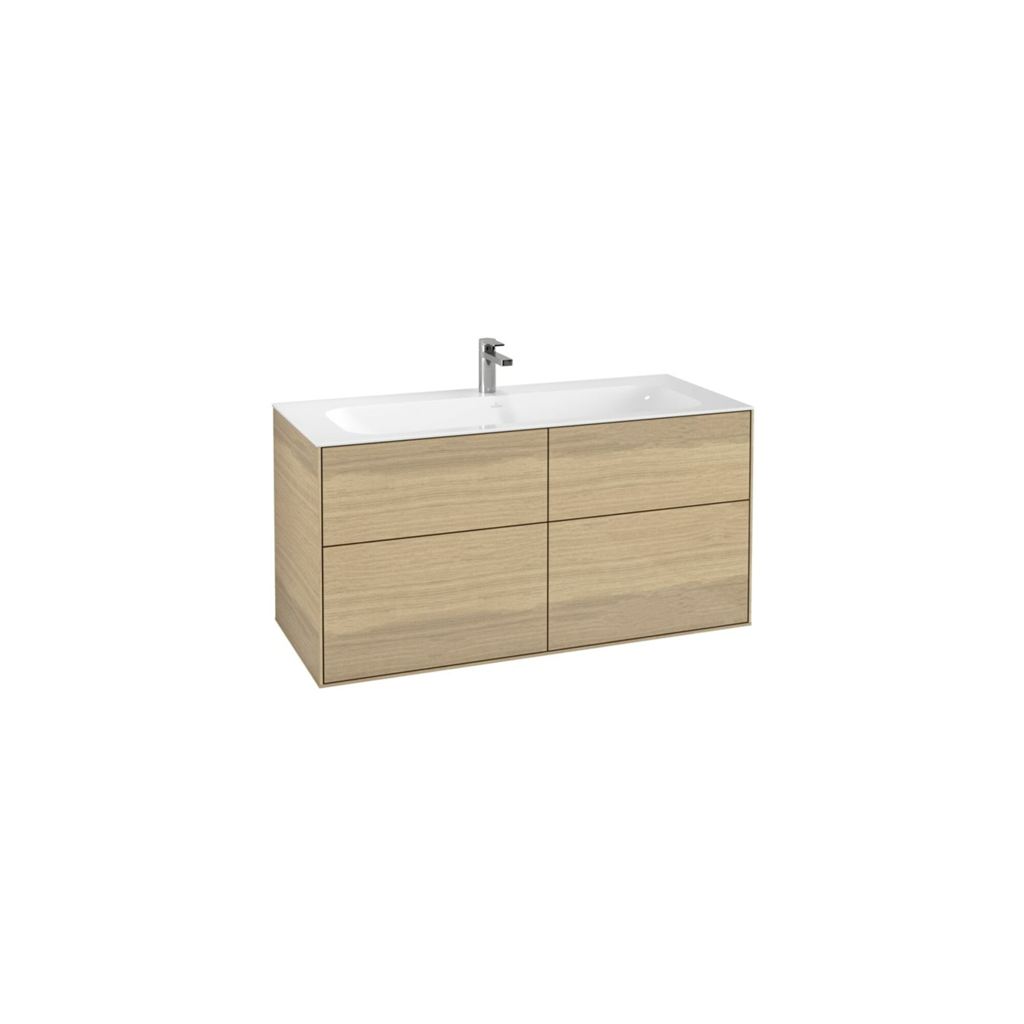 V&B Waschtischunterschrank Wandbeleuchtung Finion 119,6x59,1x49,8cm, Oak Veneer ; Villeroy & Boch