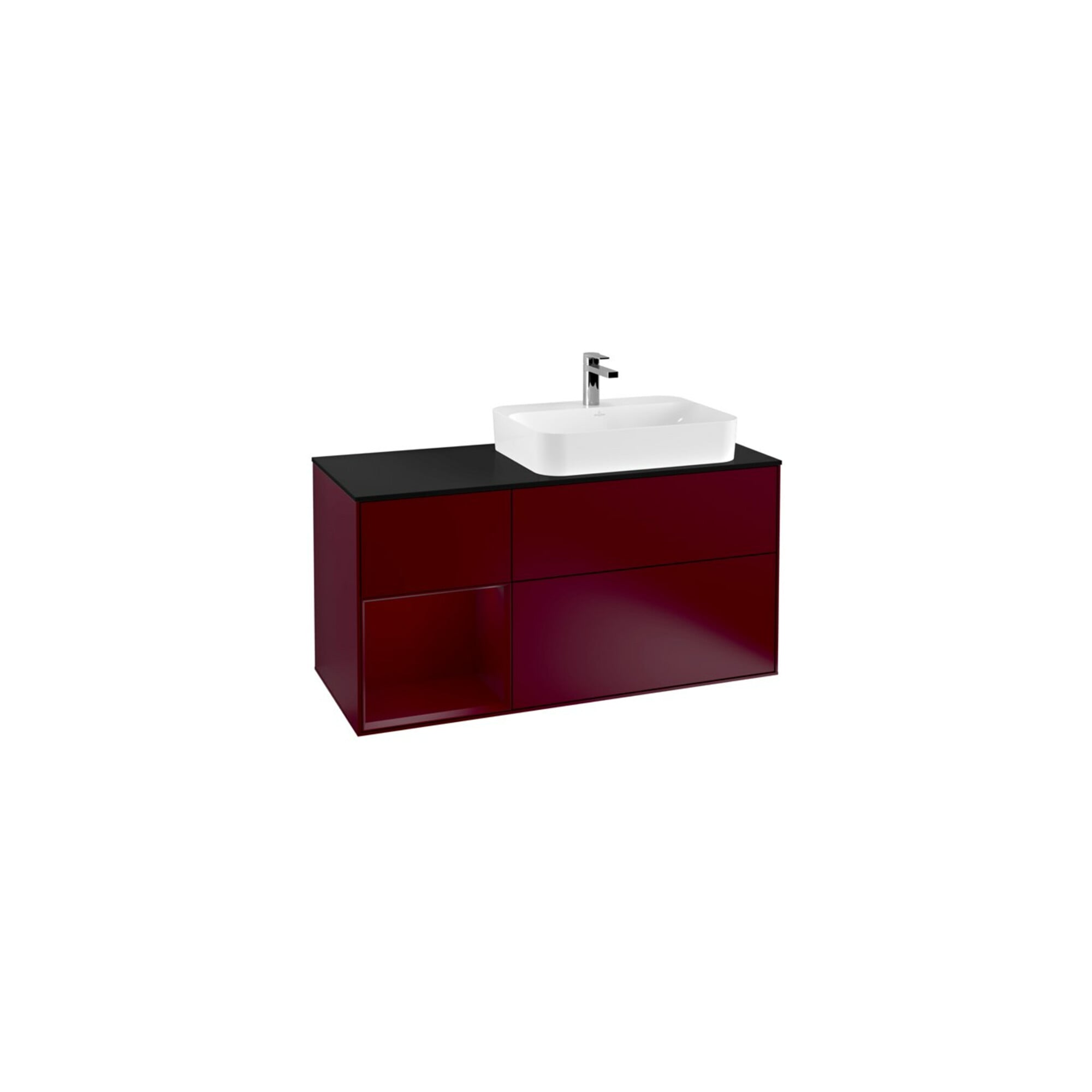 V&B Waschtischunterschrank Wandbeleuchtung Finion 120cm, Abd.-Pl. bla m, Reg li Peo, Peo m ; Villeroy & Boch