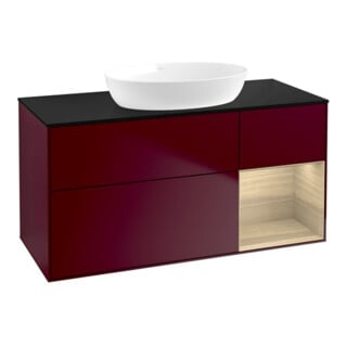V&B Waschtischunterschrank Wandbeleuchtung Finion 120cm, Abd.-Pl. bla m, Reg Oa ven, Peo m