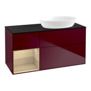 V&B Waschtischunterschrank Wandbeleuchtung Finion 120cm, Abd.-Pl. bla m, Reg Oa ven, Peo m