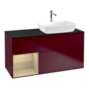 V&B Waschtischunterschrank Wandbeleuchtung Finion 120cm, Abd.-Pl. bla m, Reg Oa ven, Peo m