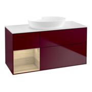 V&B Waschtischunterschrank Wandbeleuchtung Finion 120cm, Abd.-Pl. wh. m, Reg Oa ven, Peo m