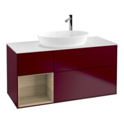 V&B Waschtischunterschrank Wandbeleuchtung Finion 120cm, Abd.-Pl. wh. m, Reg Oa ven, Peo m