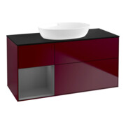 V&B Waschtischunterschrank Wandbeleuchtung Finion 120cm, Pl b m, Reg Anthrac. m Lac, Peo m