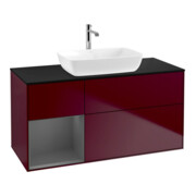 V&B Waschtischunterschrank Wandbeleuchtung Finion 120cm, Pl b m, Reg Anthrac. m Lac, Peo m