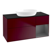 V&B Waschtischunterschrank Wandbeleuchtung Finion 120cm, Pl b m, Reg Anthrac. m Lac, Peo m