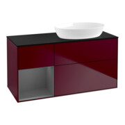 V&B Waschtischunterschrank Wandbeleuchtung Finion 120cm, Pl b m, Reg Anthrac. m Lac, Peo m