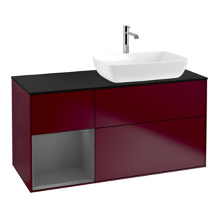 V&B Waschtischunterschrank Wandbeleuchtung Finion 120cm, Pl b m, Reg Anthrac. m Lac, Peo m
